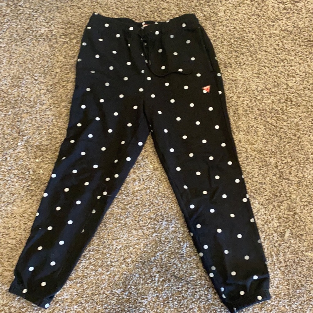 Guess sweat pants with polka dots